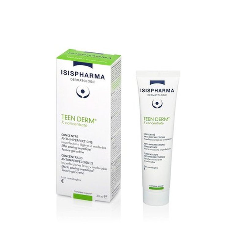 ISIS Pharma Teen Derm K Concentrate Serum - 30ml Active Formula for Oily Skin & Acne Treatment