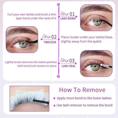 200D Lash Clusters 12-20mm Cluster Eyelash Extensions Thick Volume Eyelash Clusters 224pcs Mink False Eyelashes Clusters Soft Wispy Individual Lashes DIY Lash Extension, by KLHYIT