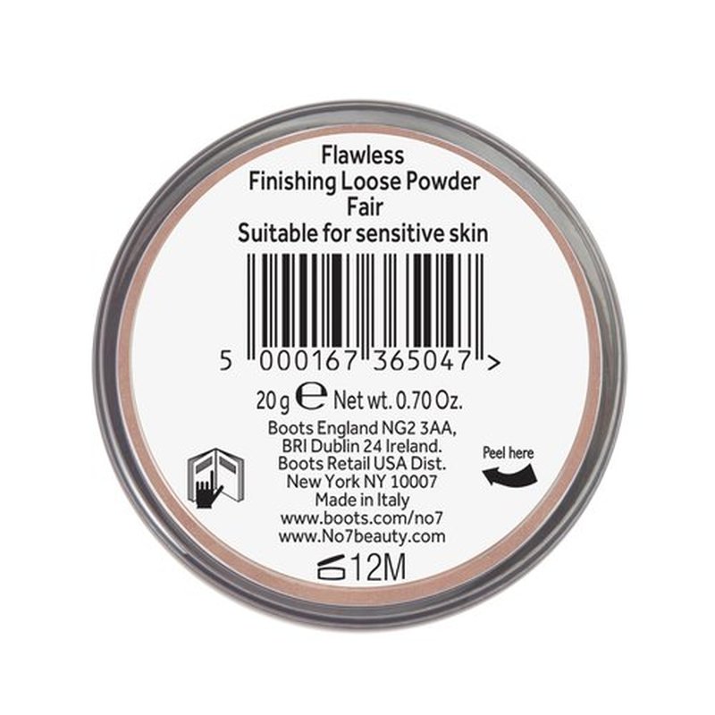 No7 Flawless Finish Loose Setting Powder - Mattifying & Blurring Setting Powder to Set Makeup for a Shine-Free, Airbrush Finish - Helps Soften the Appearance of Fine Lines - Fair (0.71 oz)