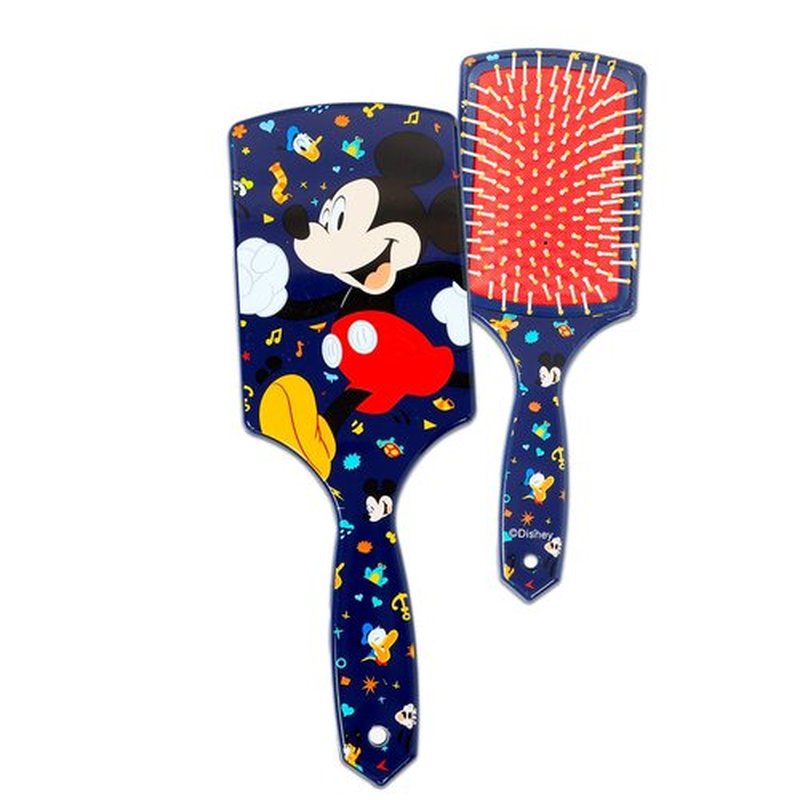 Mickey Mouse Hair Accessories Set - Paddle Brush Detangler, Claw Clip & Stickers for Kids | Fun & Stylish
