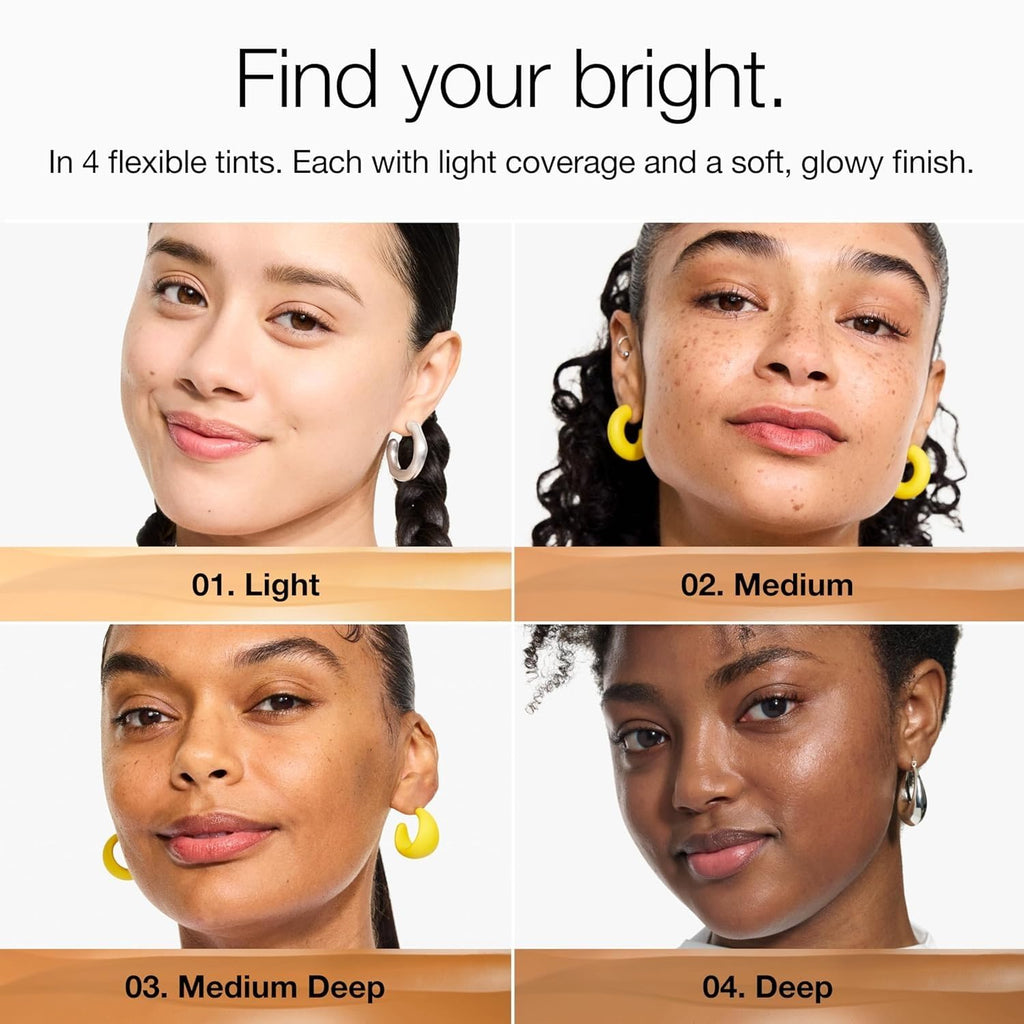 Clinique UV Solutions Brightening + Tinted Sunscreen for Face SPF 50 | Mineral Sunscreen with Niacinamide and Zinc Oxide, Light, 1.3 Fl Oz
