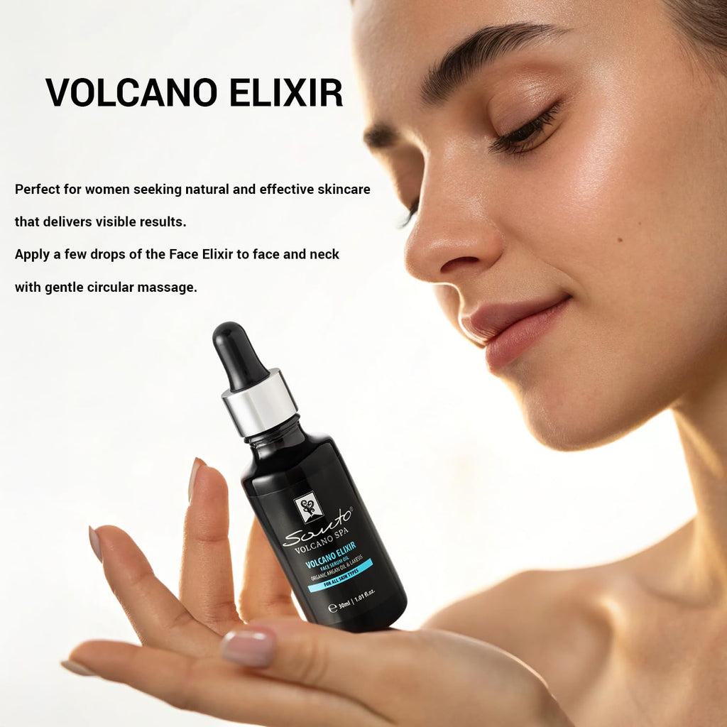 Volcano Elixir Face Serum Oil 30ml – Hydrating & Firming Facial Serum Oil with Lakesis (Mastic) – Face and Neck Anti Aging Facial Serum for Women