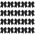 20PCS 8" Large Cheer Bows Black Cheerleading Bows Girl Hair Bows with Ponytail Holder Bow Hair Ties for Cheerleaders SoftbalCompetition Sports