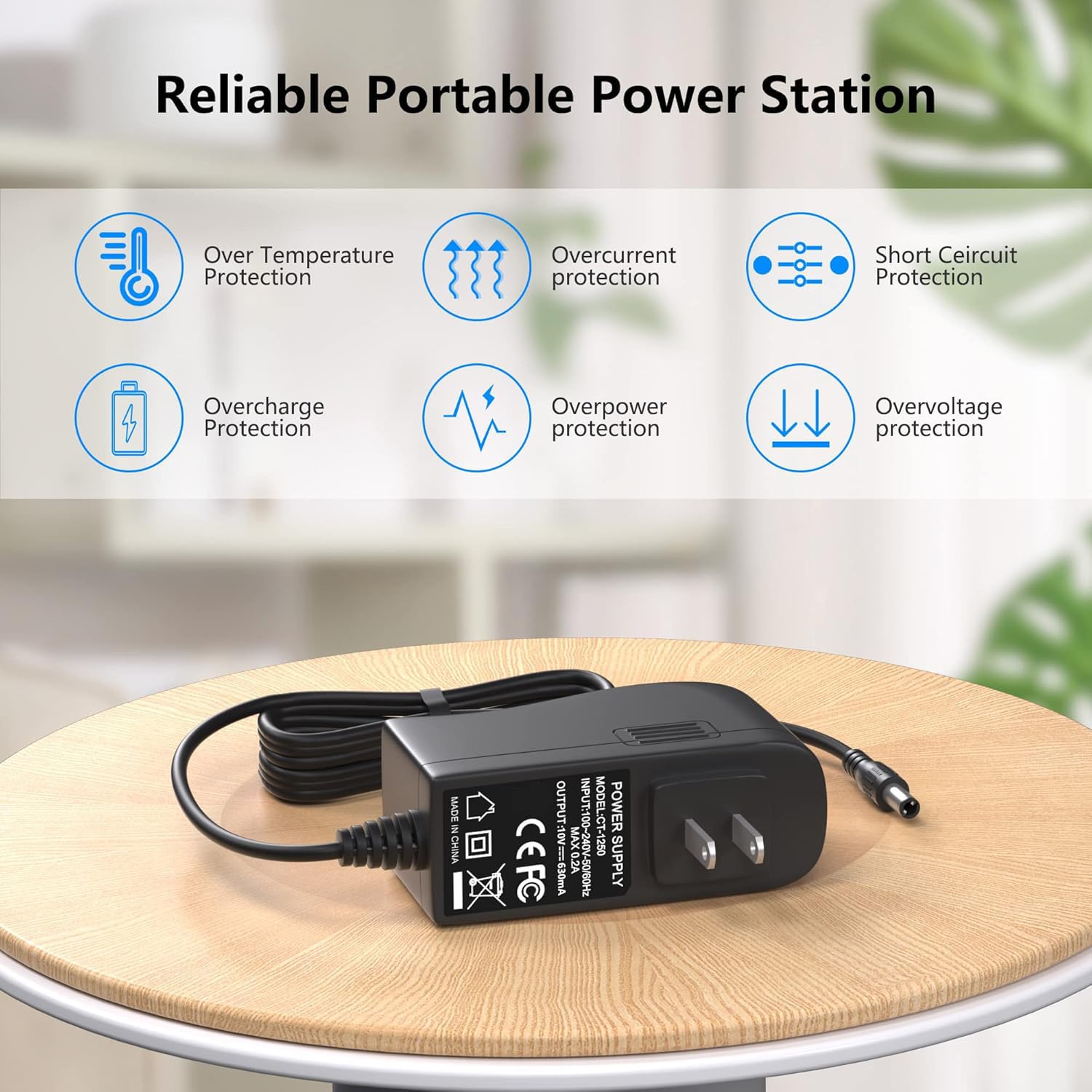 VHBW Charger for INSE Cordless Vacuum Charger Fit with Inse N5S N5 N6 N6S V70 N6-1 N6-2 AC, Power Cord for Wowgo S108, Replacement Power Adapter Deik VC-1518-US Cordless Vacuum 5.9FT