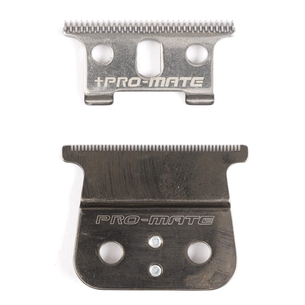 Replacement Blade 04521 fits Andis T-Outliner 04780, GTX 04785 (Model GO, GTO) Modified One Hittaz Zero Gap by PRO-MATE w/Free Screws (Black - T Shape)