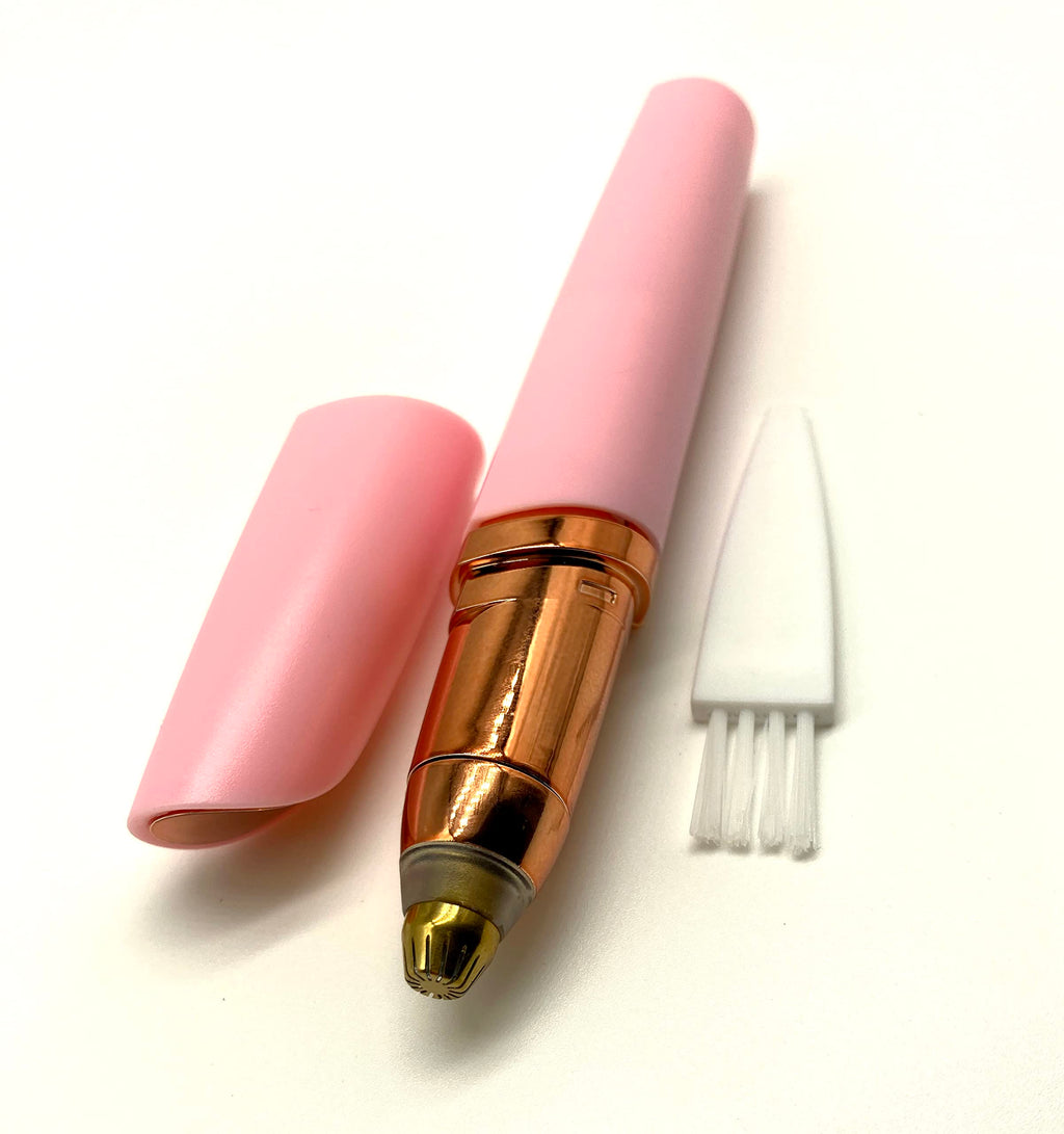 Art&Beauty Facial Hair Remover, Painless Electric Trimmer and Epilator - Razor Tool for Face, Lips, Nose - Women and Men (Pink, No Battery Included)