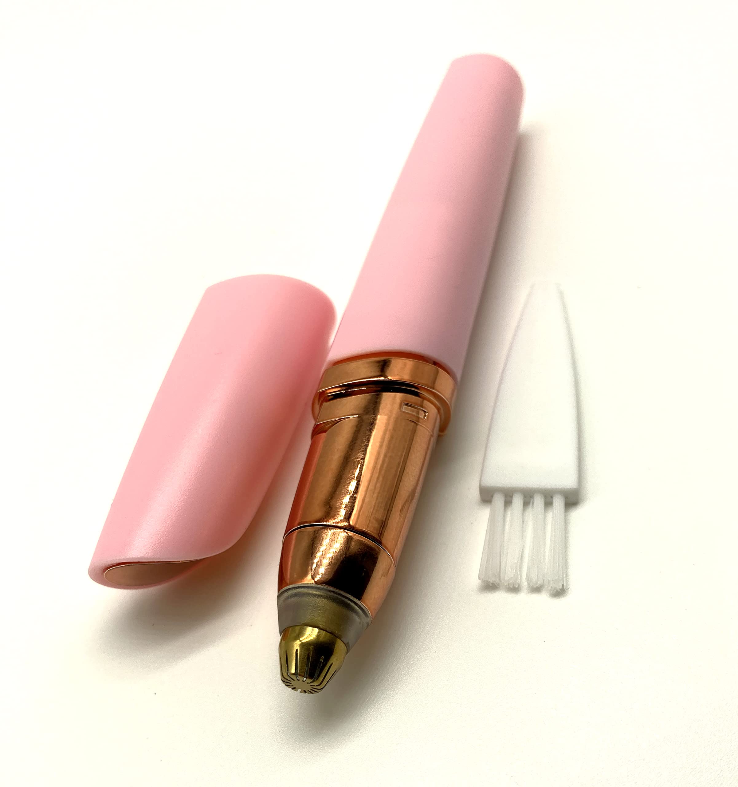 Art&Beauty Facial Hair Remover, Painless Electric Trimmer and Epilator - Razor Tool for Face, Lips, Nose - Women and Men (Pink, No Battery Included)