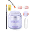 SAVILAND Ultra Hard Builder Nail Gel Kit with Air Cushion Design: Clear Hard Gel Castor Oil VE Builder Base with 100pcs Nail Forms Nail Brush for Nail Strengthening Nail Extension DIY Nail Art