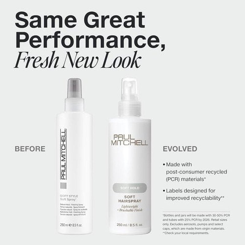 Paul Mitchell Soft Hairspray - Lightweight Formula for Soft Hold & Brushable Finish | All Hair Types