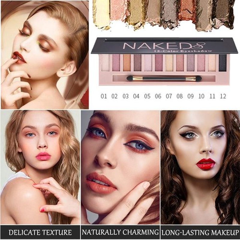Sulily Eyeshadow Palette Kit - 12 Colors in Nude, Matte & Shimmer | Waterproof Professional Makeup for Women