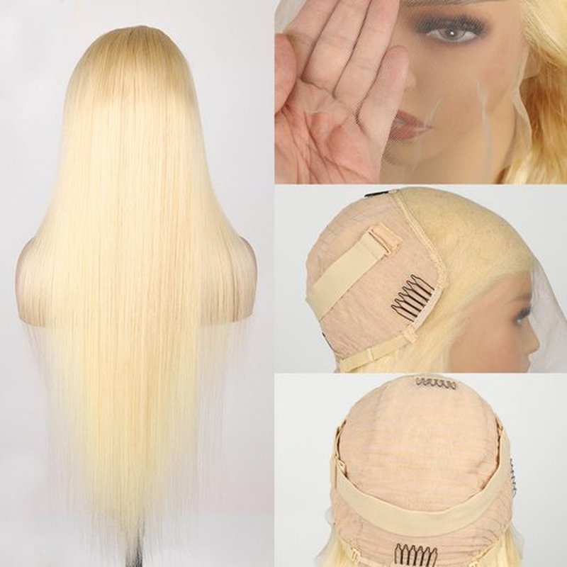 Goalroya 613 Lace Front Wig Human Hair 200 Density 13x6 Blonde Wig Human Hair Straight Pre plucked for Women 613 HD Lace Frontal Wig 26 Inch