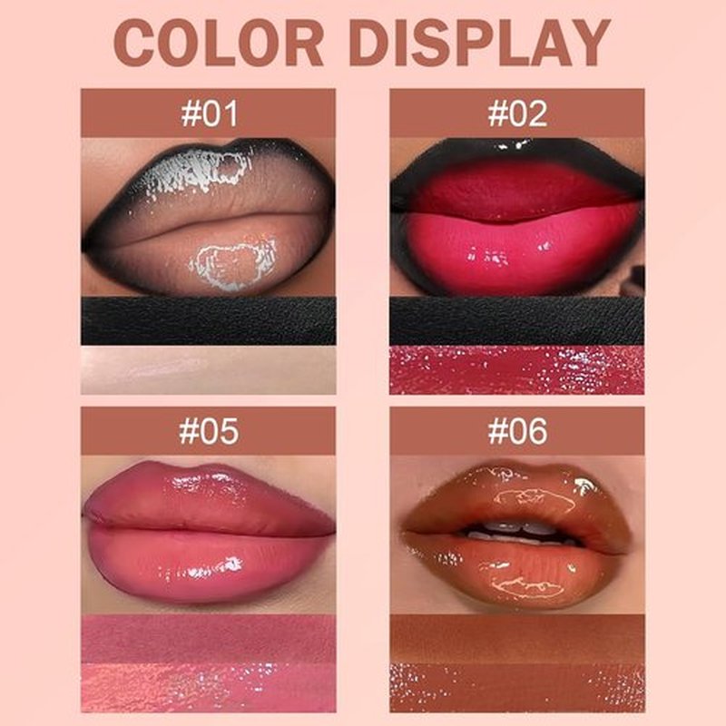 Skiennix Lip Liner & Gloss Lipstick Combo - 2-in-1 Dual-Ended Set, Soft Pink Velvet Matte & Light Pink Glowy Finish, Long-Lasting Plumping Effect