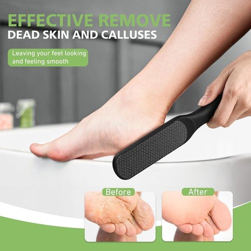 BALUCA Hard Skin Remover Nano Glass Foot File - Durable Callus Remover & Hygienic Pedicure Tool, Black