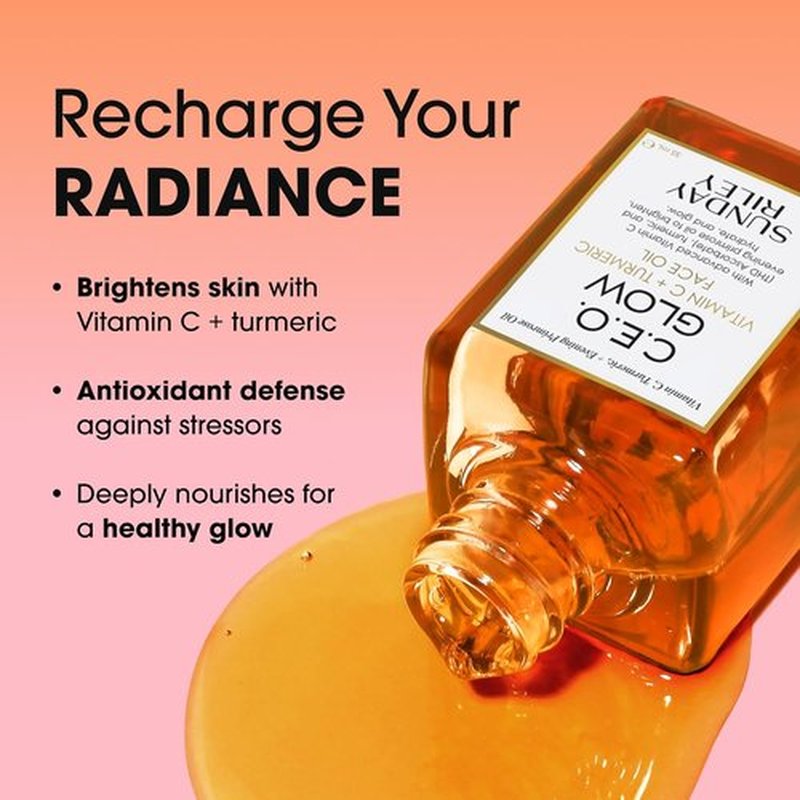 Sunday Riley C.E.O. Glow Face Oil | Vitamin C & Turmeric for Radiant Skin