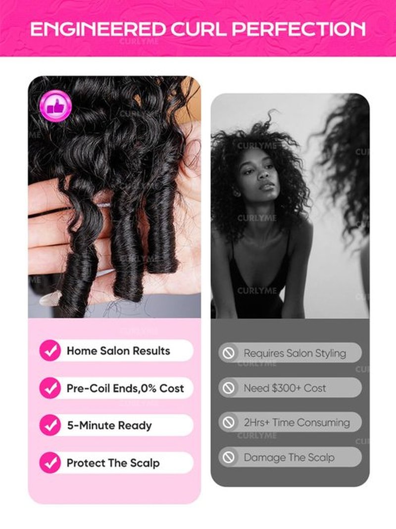 Curlyme 3 In 1 Drawstring Half Kinky Straight Wig Human Hair Glueless Install Half Wig With Spiral Curly Full Ends Flip Over For Beginner Ponytail Headband Human Hair 18 Inch