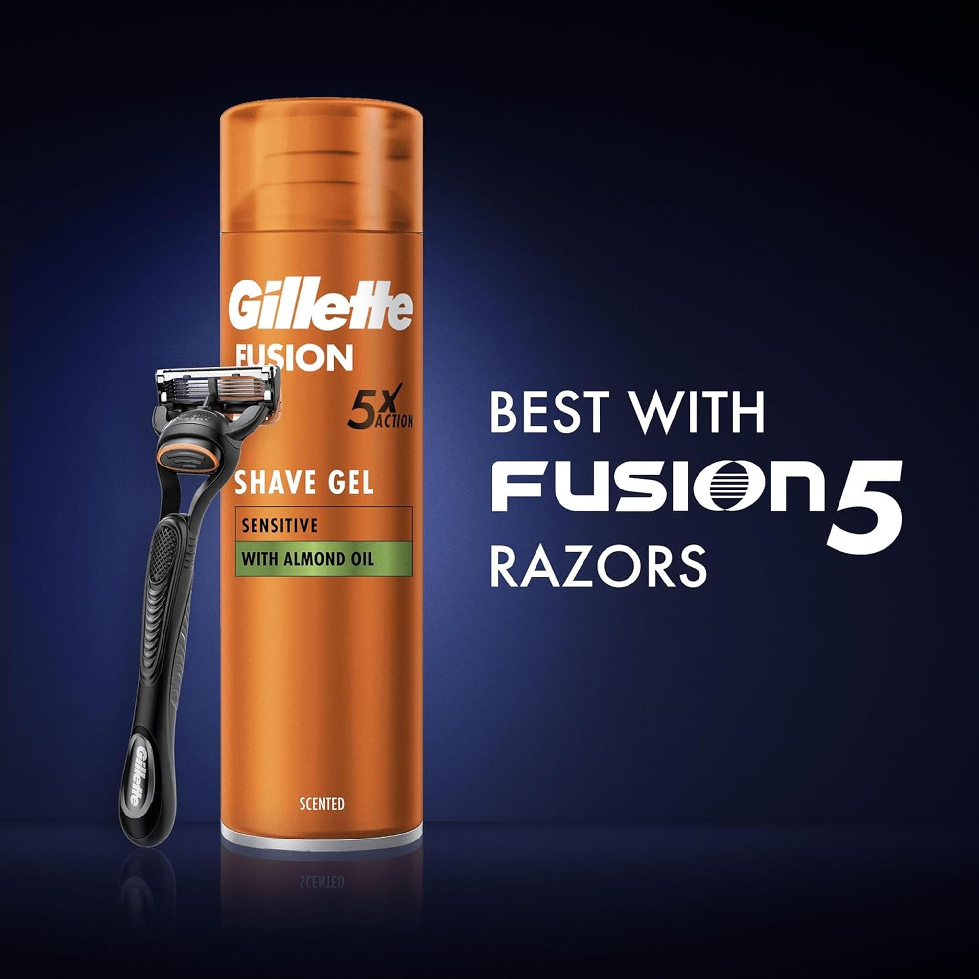 Gillette Fusion Ultra Sensitive Hydra Gel Men's Shave Gel Twin Pack, 14 Ounce (Pack of 2)