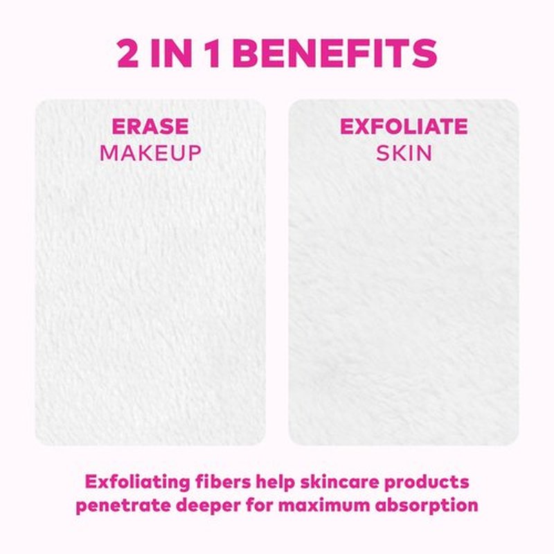 The Original MakeUp Eraser 7-Day Set, Erase All Makeup With Just Water, Including Waterproof Mascara, Eyeliner, Foundation, Lipstick, Sunscreen, and More! Cherry Crush, 7ct