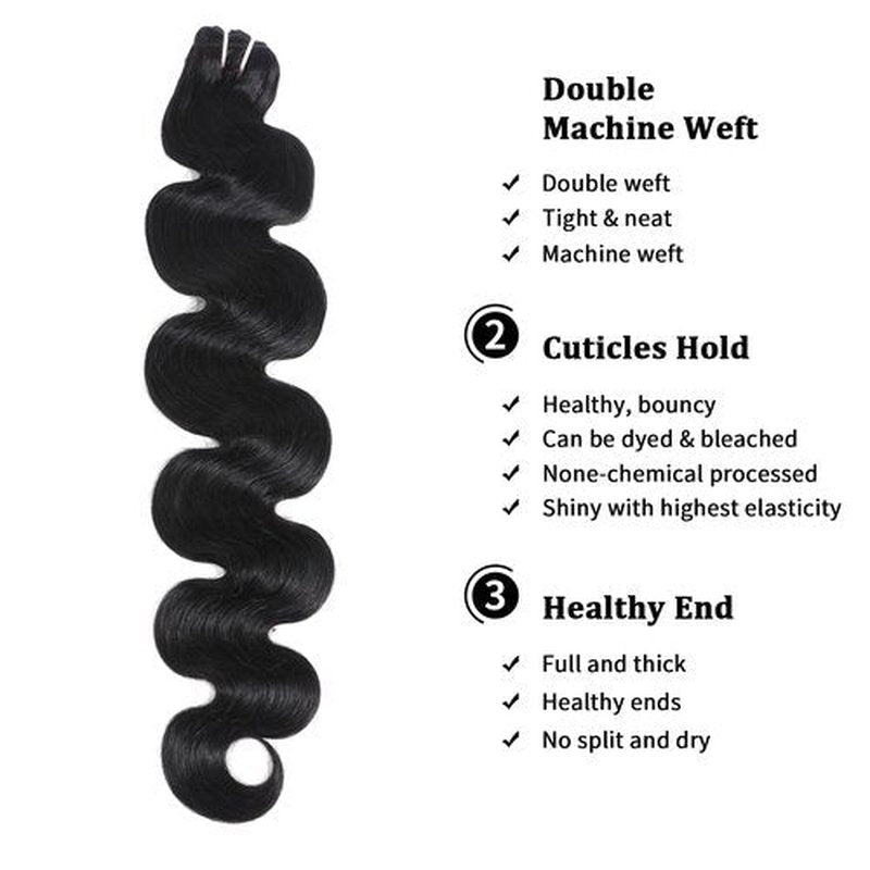 15A Raw Indian Human Hair Bundles Body Wave Bundles Human Hair,Triple Lifespan Virgin Remy Hair,No Tangle Shedding,Keep Texture Silky Soft After Multiple Washes (1 Bundle Natural Black, 20 inch)