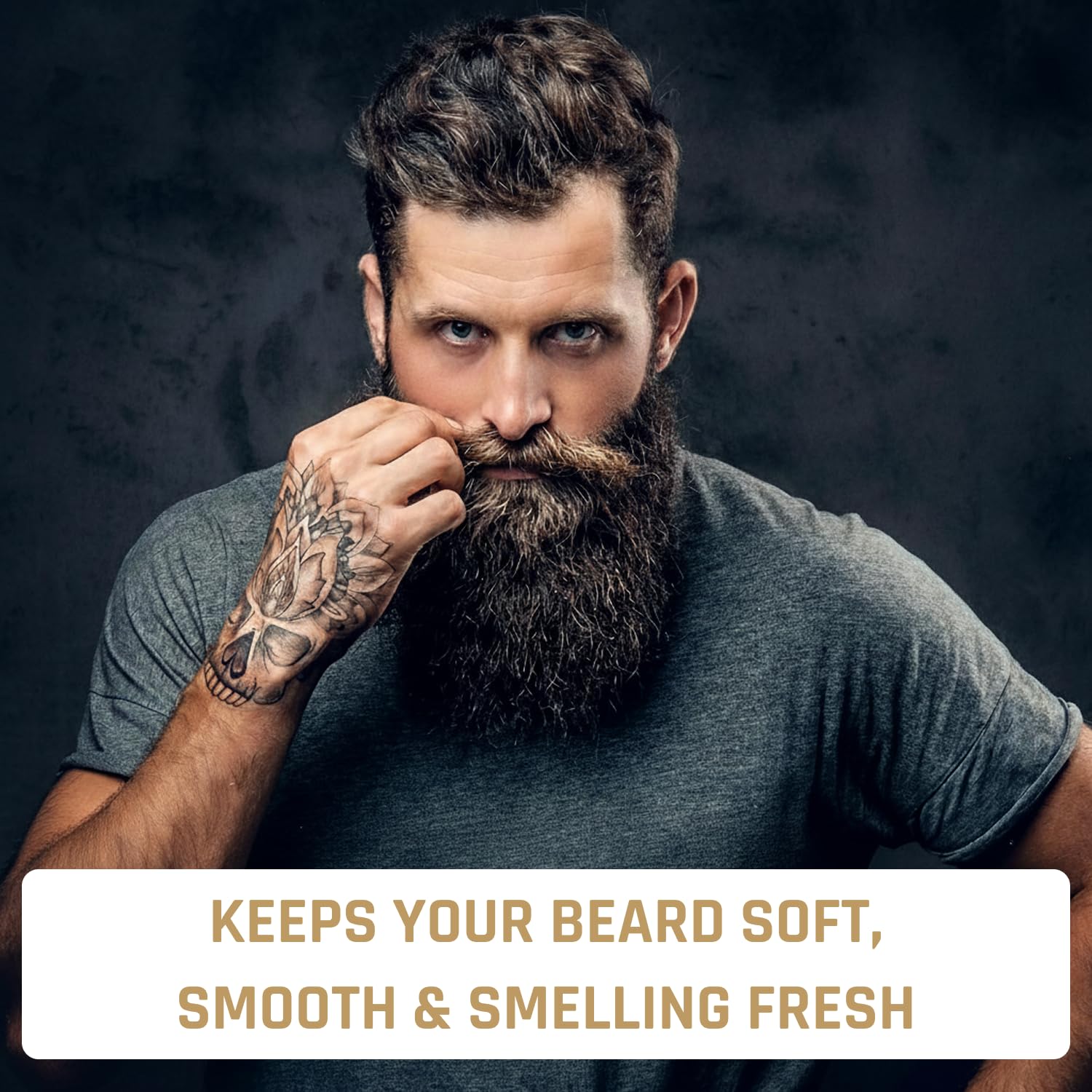 Derm Dude Full and Soft Beard Balm for Men – Conditioning Balm with Natural Oils for Growth, Softness & Styling – Tames Frizz, Hydrates Skin – Non-Greasy - Island Rum, 2oz