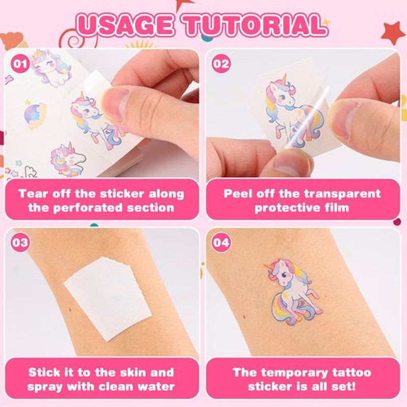 350PCS Kids Temporary Tattoos, Pre-Cut Safe Dinosaurs Unicorn Butterfly Animals, Easter Basket Stuffers Party Favors Classroom Prizes Stocking Stuffers Birthday Gifts Boys Girls Ages 3-12
