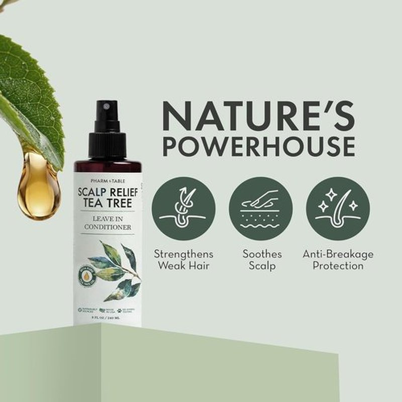 Regine Switzerland Leave-In Conditioner Spray - Tea Tree Scalp Treatment for Dandruff Relief | Hydrating Formula for Dry, Itchy Scalp