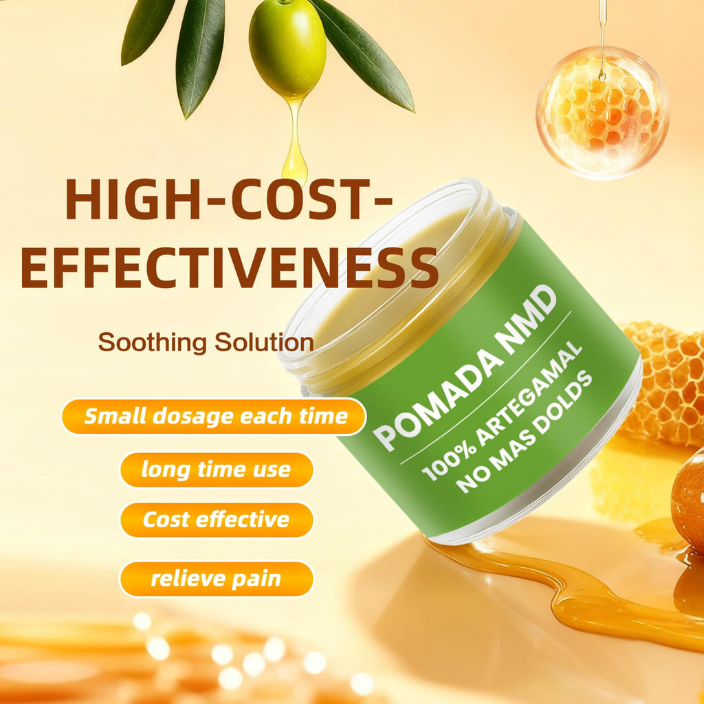 LUIMOLL Pomada-NMD, Pomada-NMD Para Dolor Muscular - Natural Herbal Artesanal Joint Cream with Arnica, Olive Oil, Soursop Leaf, Beeswax, Maximum Strength Comfort Ointment for Muscle, Foot - 2 PCS