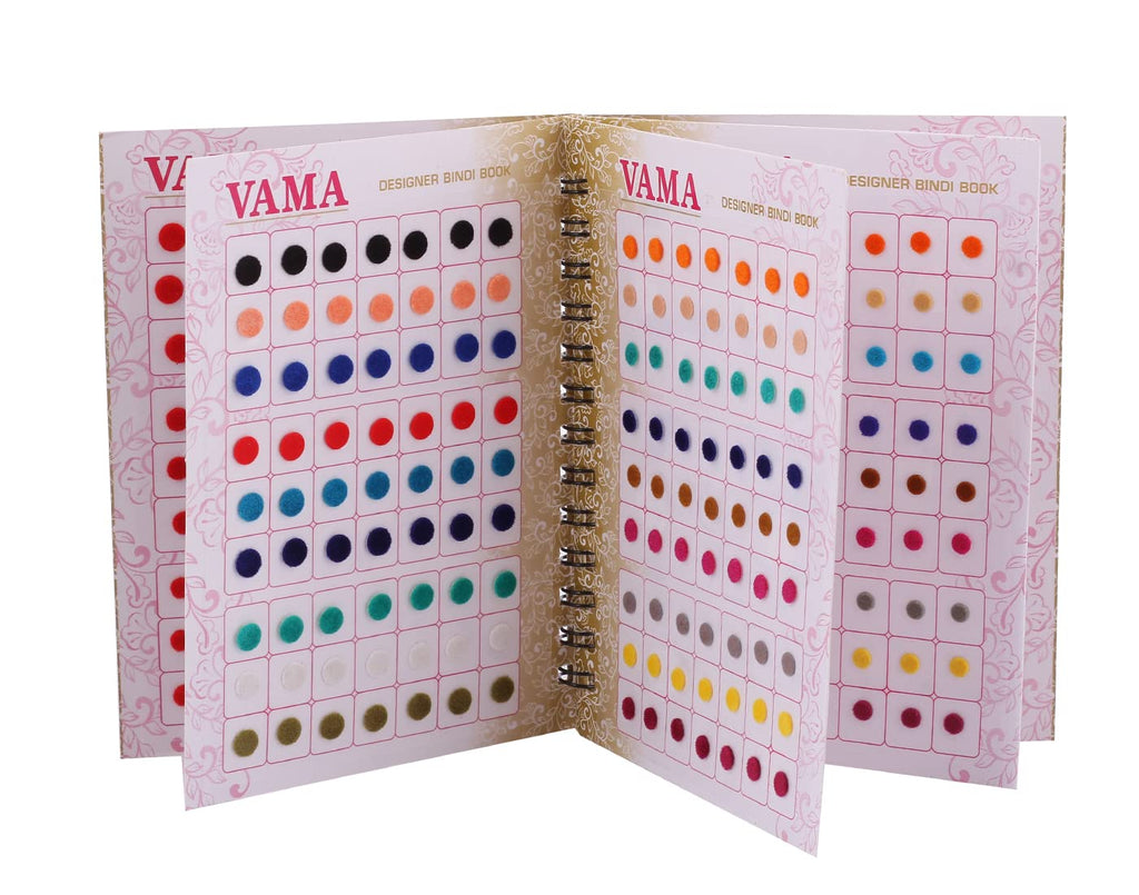 VAMA Plain Round Small Bind Book Forehead Sticker Indian Booklet for Women (Mini Bindis Booklet - 504 Bindis) Small (4Mm to 6Mm) Multicolor