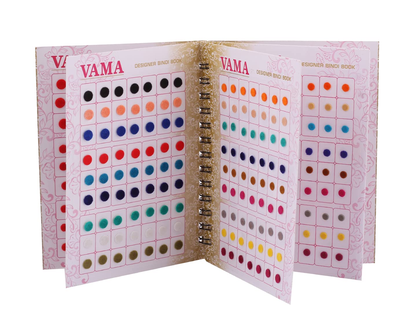 VAMA Plain Round Small Bind Book Forehead Sticker Indian Booklet for Women (Mini Bindis Booklet - 504 Bindis) Small (4Mm to 6Mm) Multicolor