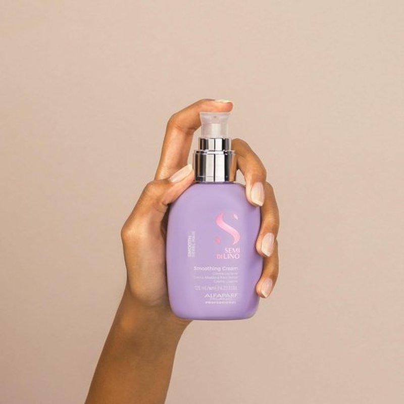 Alfaparf Milano Semi Di Lino Smoothing Cream - Frizz Control & Heat Protection - Hydrates & Smooths (4.23 fl. oz.)