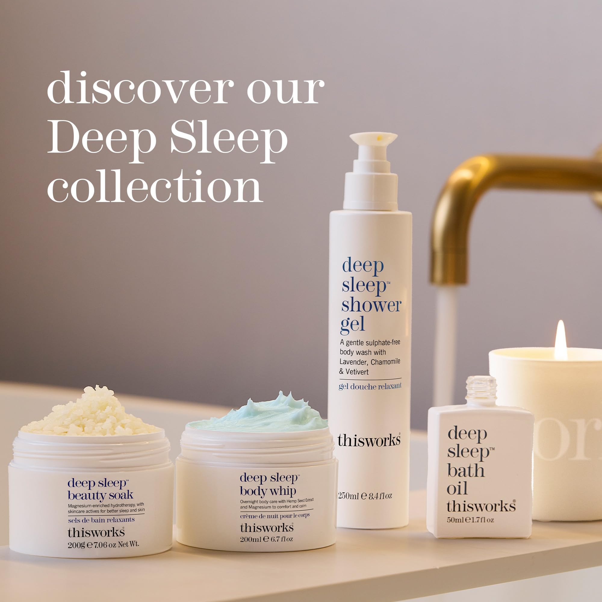 THISWORKS Dreamy Nights Gift Set Sleep Duo: Deep Sleep Pillow Spray (75ml) & Deep Sleep Body Whip Lotion (50ml) ($43 VALUE)