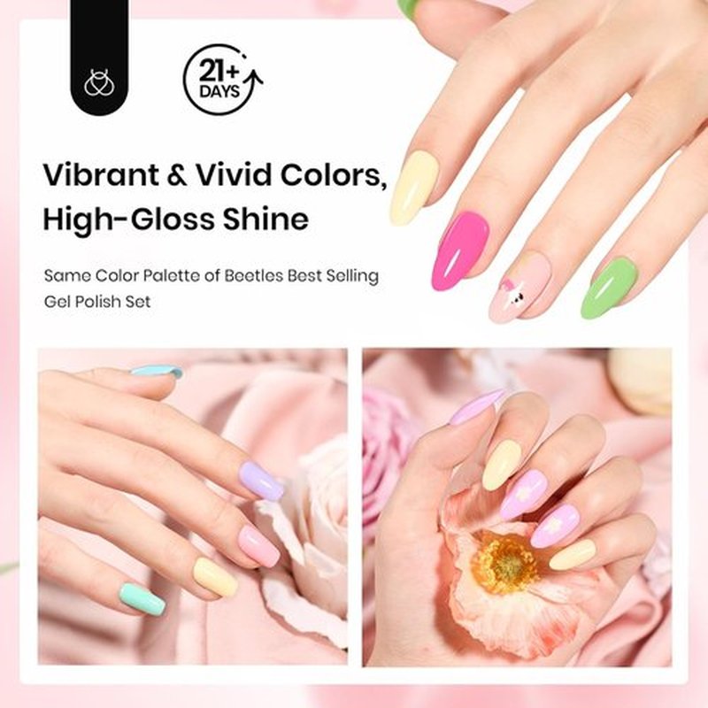 Beetles Dip Powder Nail Kit - 36 Colors Glitter & Pastel Dipping Powder Set for Quick Drying French Nails