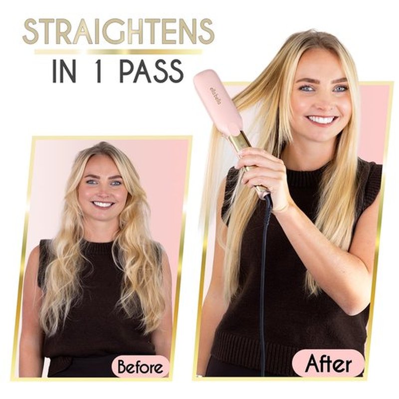 ELLA BELLA® Titanium Flat Iron Hair Straightener (with Infrared) • Professional Straightening Iron • Digital Display to Accurately Control Temperature • As Featured in Good Housekeeping