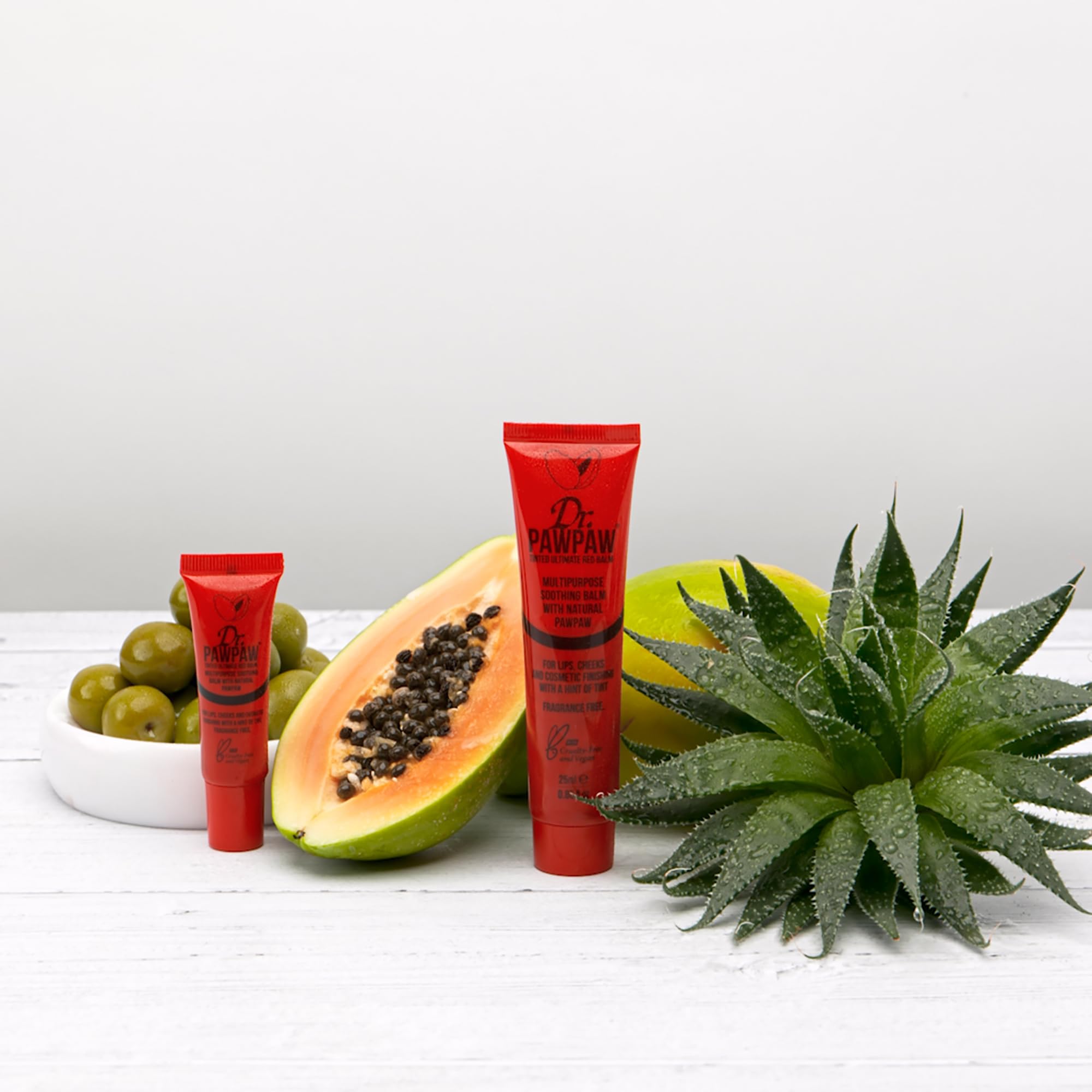 Dr. PawPaw Multipurpose Soothing Tinted Balm - Lip Balm for Lips, Cheeks, Eyes – Tinted Lip Balm - Lip Moisturizer with Pawpaw - Ultimated Red - 0.84 oz