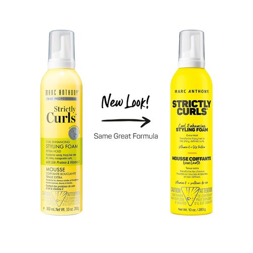 Marc Anthony Curl Enhancing Styling Foam - Extra Hold Mousse with Vitamin E & Silk Proteins | Anti-Frizz | 2-Pack
