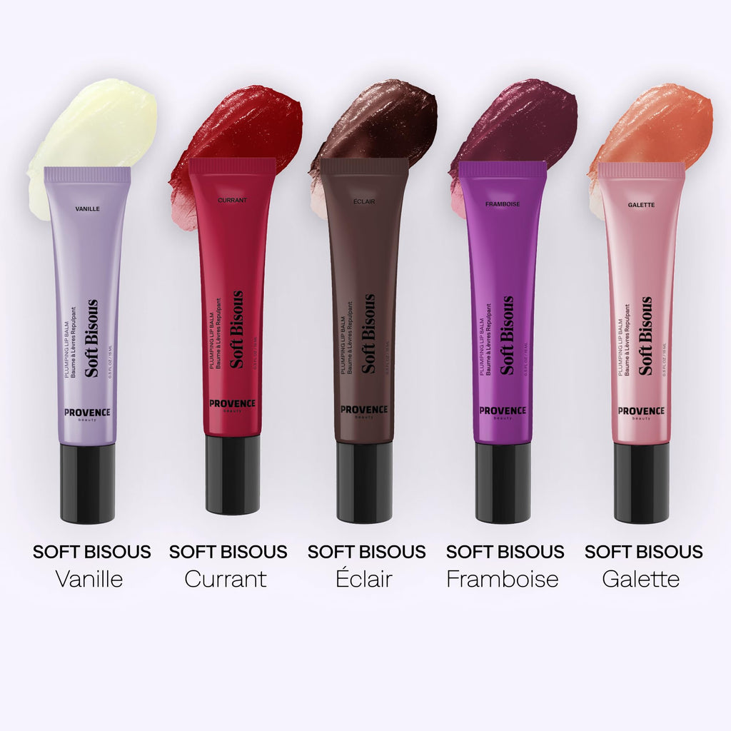 Provence Beauty Soft Bisous Plumping Lip Balm – Hydrating Lip Care Treatment with Tripeptide-1, Hyaluronic Acid & Shea Butter – Anti-Aging Lip Balm that Smooths, Softens & Plumps Dry Lips – 0.5 fl oz
