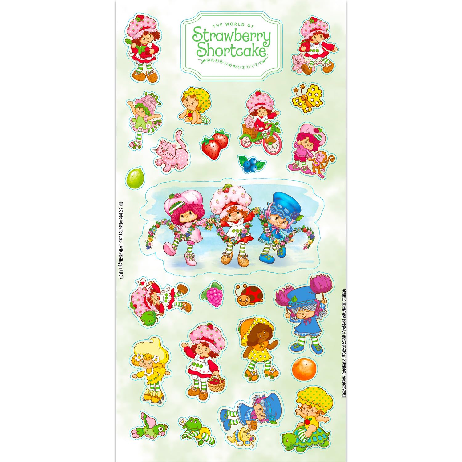 Strawberry Shortcake Party Favors for Girls & Boys Bundle - 12 Pack Sticker Sheets for Kids Birthday Party Goodie Bags | Strawberry Shortcake Party Supplies