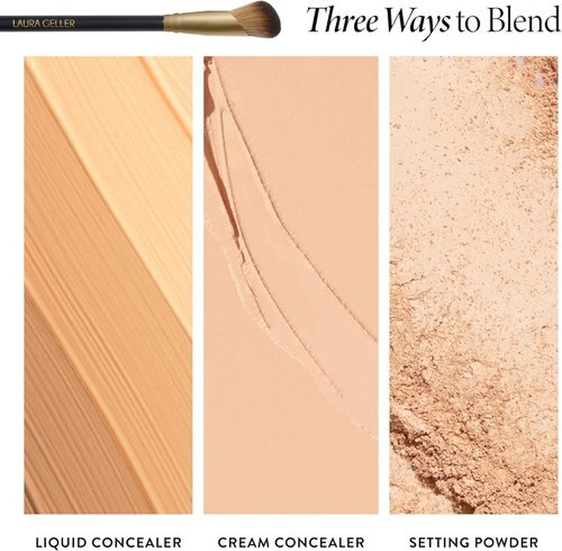 Laura Geller New York Angled Precision Concealer Brush - Professional Makeup Tool | Cruelty-Free, 17-Inch