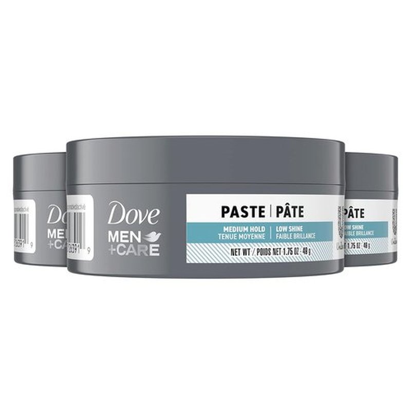 DOVE MEN + CARE Sculpting Hair Paste - Medium Hold Hair Styling Aid for Textured Look | 1.75 oz (3 Count)