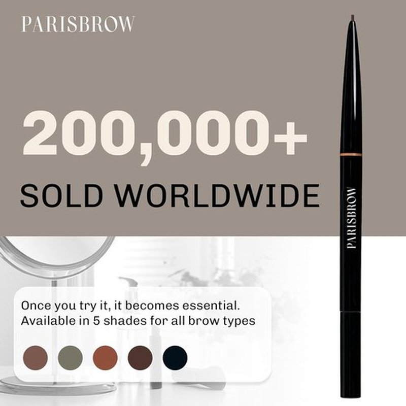 PARISBROW Slim Brow Pencil - Ultra-Fine 0.9mm Tip in Terracotta Brown for Precision Eyebrows