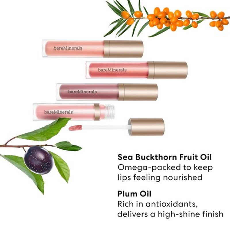 bareMinerals Mineralist Lip Gloss-Balm - Hydrating Sheer Glossy Lip Balm, No Stickiness, Vegan