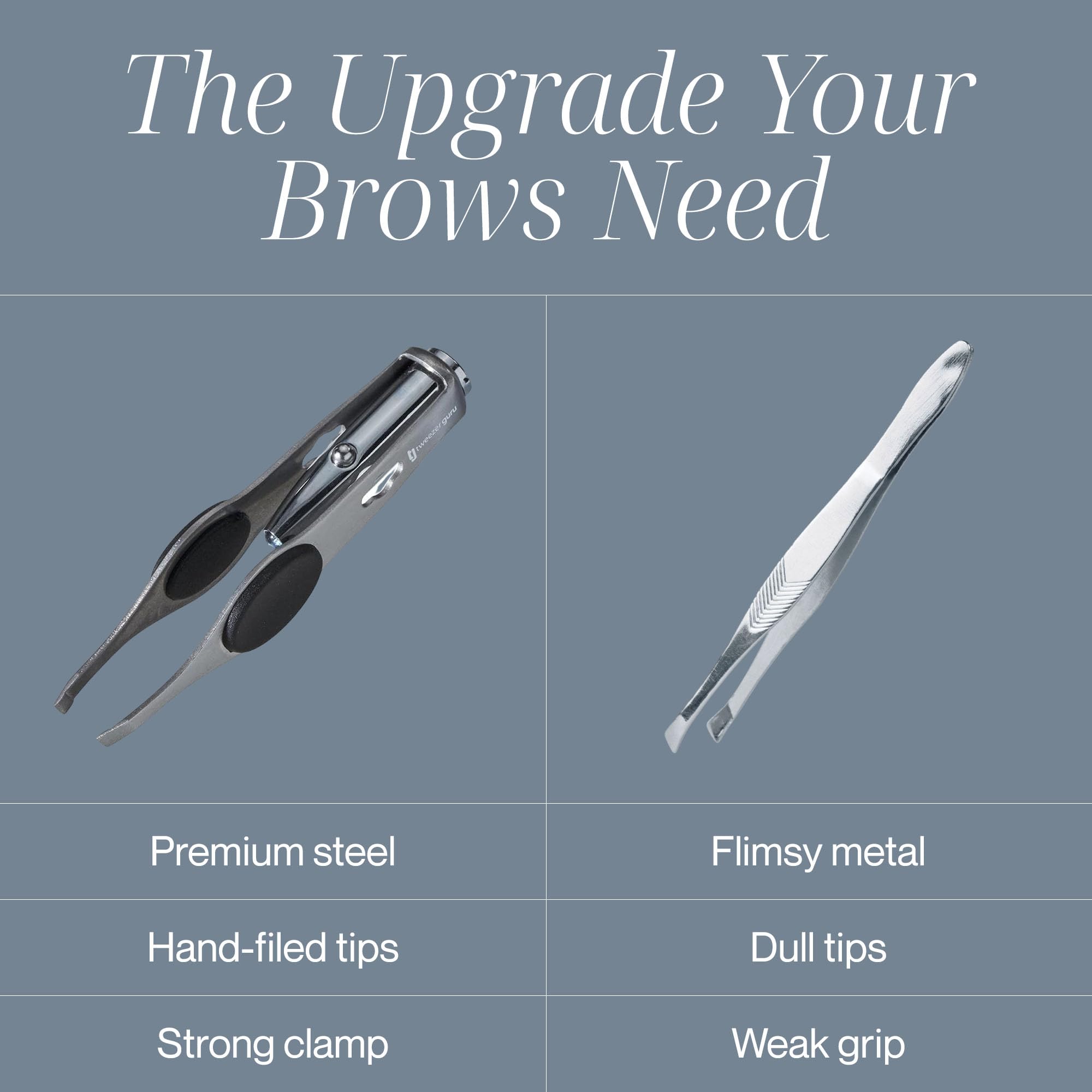 Tweezer Guru Pro Illuminating Eyebrow Tweezers for Women & Men Professional Stainless Steel Slanted Tweezers with LED Light Mirror Pouch Precision Tweezers for Brow Facial Hair Ingrown Hair Silver