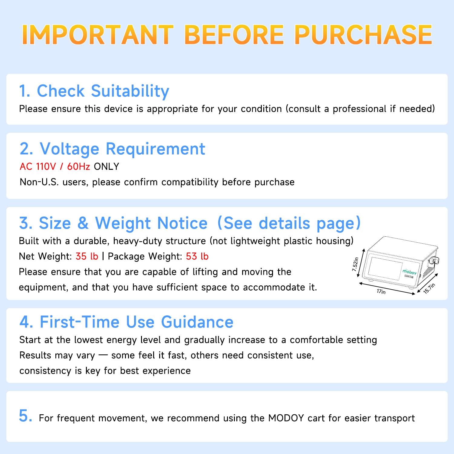 2026 MODOY Shockwave Therapy Machine for Joint/Muscle Pain Relief, FSA/HSA Eligible Shockwave Therapy, Non-Invasive Extracorporeal ESWT Shock Wave Therapy Device, Ideal for Home & Clinical Use(White)