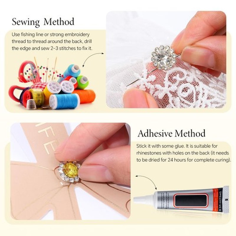 200 Pcs 12MM Sew on Rhinestones Mixed Colors Crystal Glass Metal Base Flower Shape, Flatback Rhinestones for Crafting, Sewing Accessories for Clothes and Shoes (Yellow)