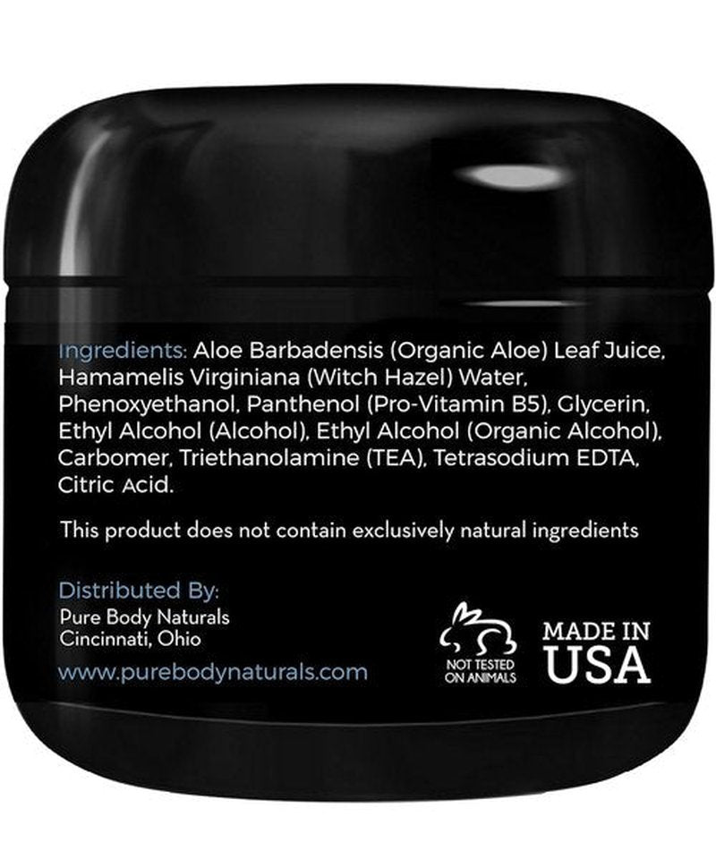Pure Body Naturals Hair Gel for Men - Natural Aloe Formula for Firm, Healthy Hair | 4 Fl Oz