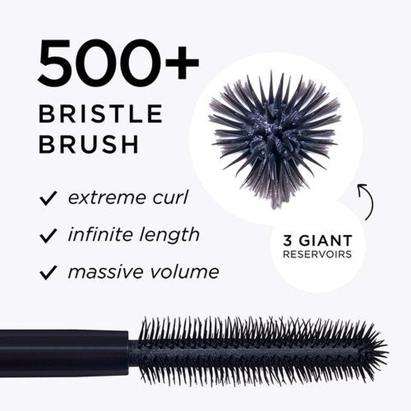 tarte maneater mascara – Extreme Curl, Instant Volume & Length, 16HR Ultra-Creamy Longwear Eye Makeup, Cruelty-Free, travel size, black