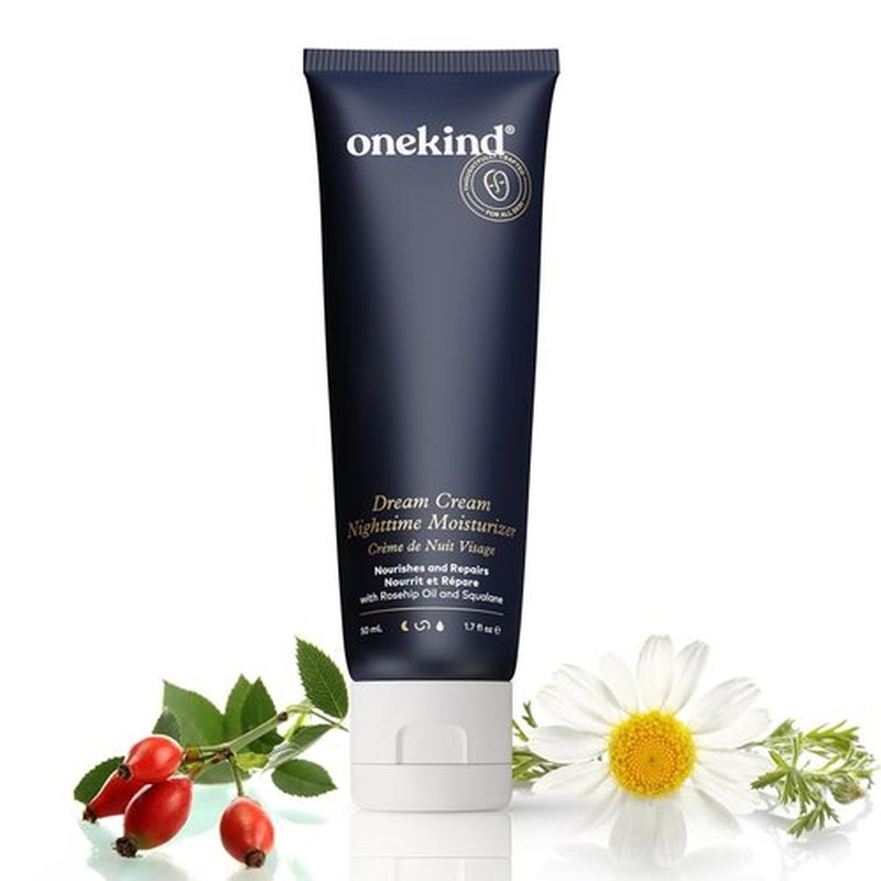 Onekind Night Moisturizer - Hydrating Dream Cream for Anti-Aging with Squalane & Rosehip | 1.7 oz