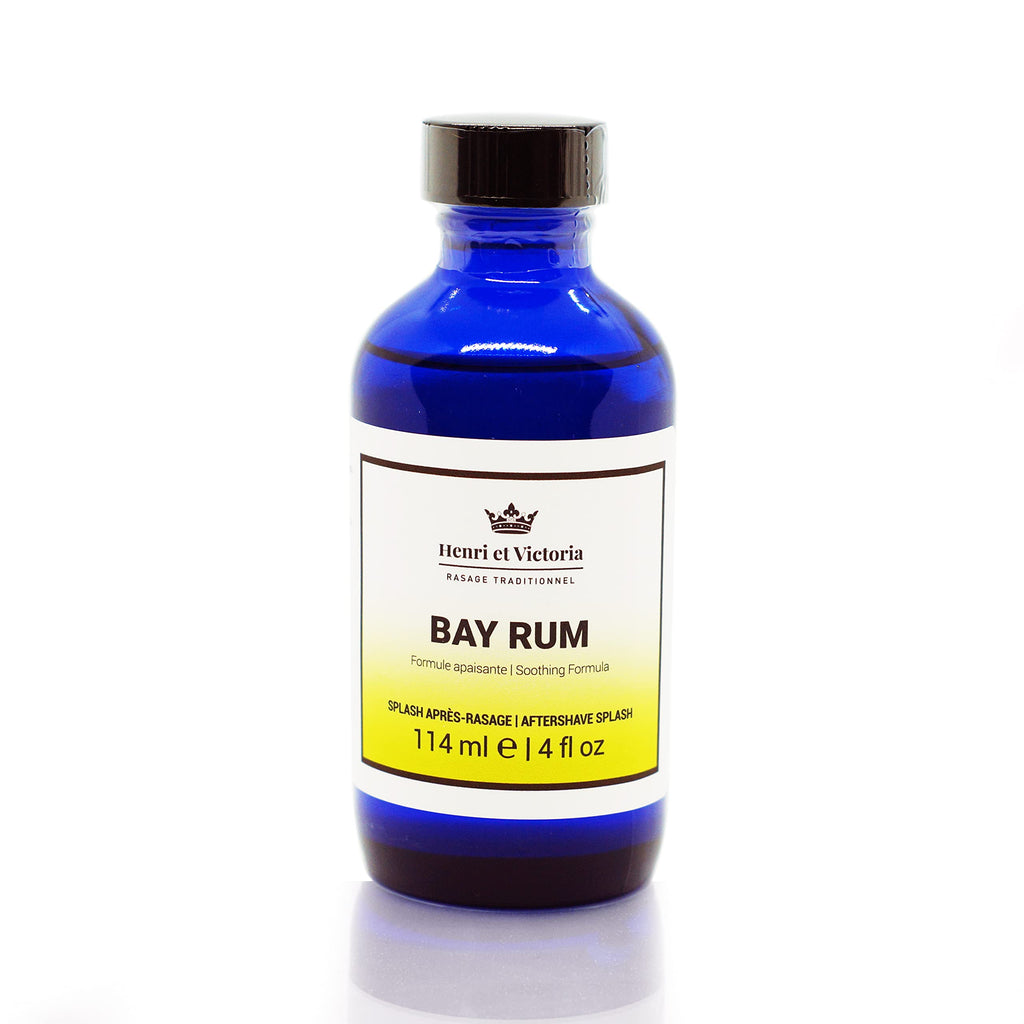 HENRI ET VICTORIA Aftershave Splash For Men l Canadian Made by A Skilled Artisan l Moisturize and Soothe the Skin 114 ml (4 oz) (Bay Rum)