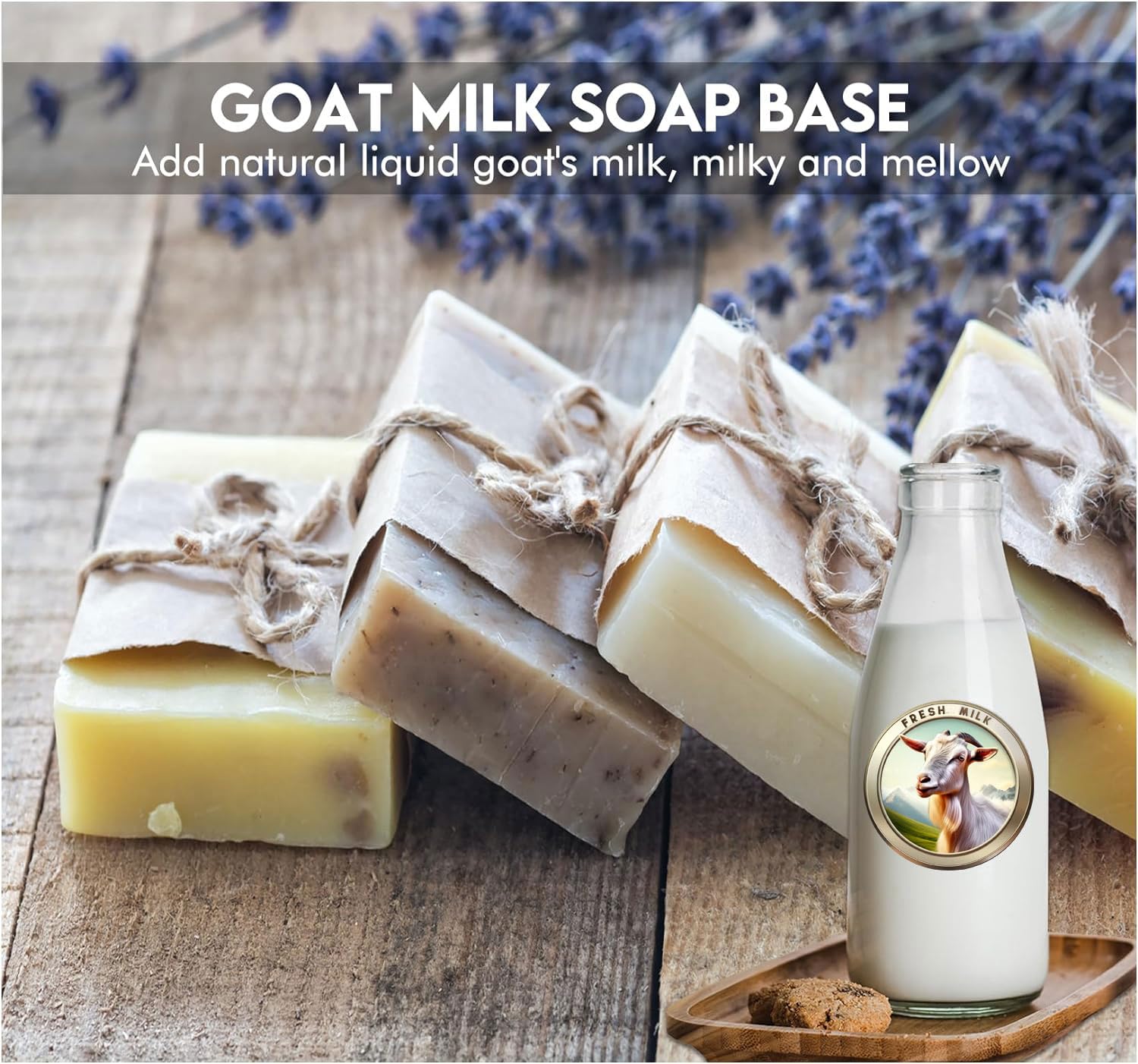EDSRDRUS 1lb Scent Soap Base DIY Handmade with Goat Milk & Coconut Oil, Moisturizing Melt and Pour Soap Base