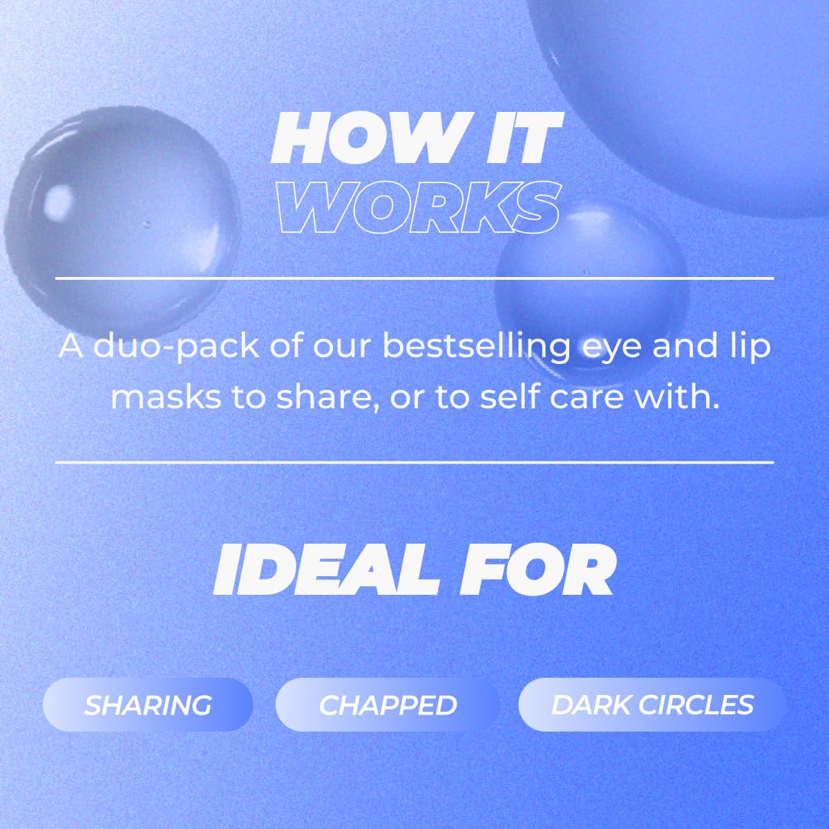 Vitamasques Under Eye Patches & Lip Mask Sheets, Best of Eyes & Lips Set 2 Packs - Eye Patches for Puffy Eyes - Under Eye Masks for Dark Circles and Puffiness - 2 x 4 Packs - 8 Pads
