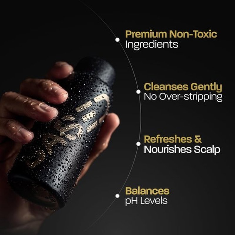 BASED Rejuvenating Shampoo with Aloe Vera, Peppermint Oil, & Coconut Oil, Cleansing Shampoo for Men, No Sulfates, Parabens or Phthalates, Quality Men’s Hair Care, 12 fl oz Bottle (Pack of 1)